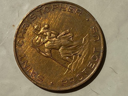 Saint Christopher Protect us Religion Faith Hope Arcade Slot Trade Token T1097 - Picture 2 of 5