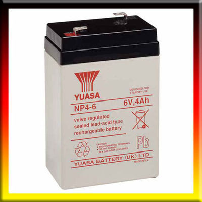 2 X YUASA NP4-6, 6 V 4 Ah (als 4,5Ah & 5Ah) GROSSE SEE KÖDERBOOT BATTERIEN