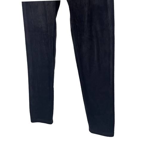 A293100 CUDDL DUDS Double Plush Velour Leggings Black XS - Picture 3 of 6