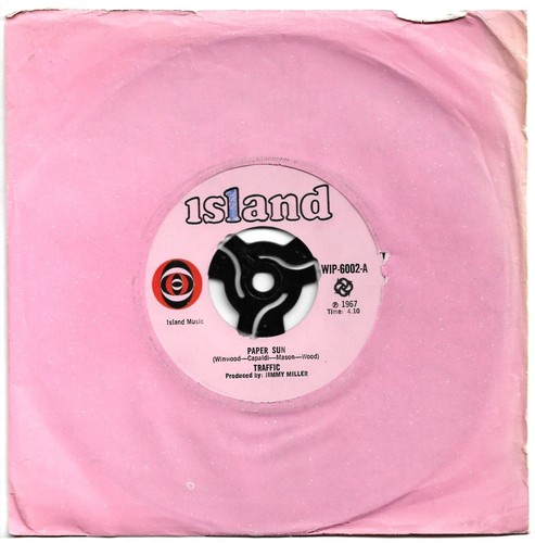 Paper Sun by Traffic 7" 45RPM single 1967 Island records WIP 6002 *VG+*