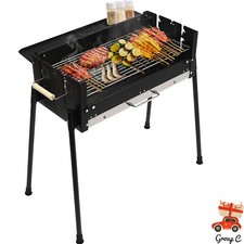 Barbecue Charcoal Grill Stainless Steel Folding BBQ Outdoor Camping Barbecue NEW