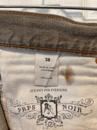 M'S $1200 PRPS NOIR JAPAN P61P19VBL RED-LINED SELVEDGE BARRACUDA JEANS W38X31 - Picture 18 of 18