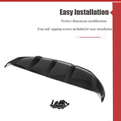 For BMW E71 X6 2008-2014 REAL CARBON Rear Bumper Diffuser Lip Spoiler Big Fins - Picture 12 of 16