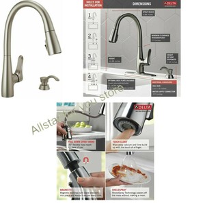 Delta Dunsley Spotshield Stainless 1 Handle Deck Mount Pull Down