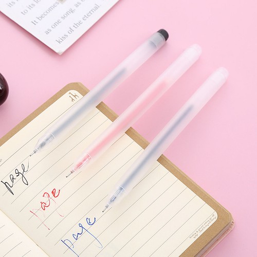 Transparent Frosted Gel Pen 0.5mm Bullet-Point Fountain-Pen LearnStationery 1/O4 - Picture 5 of 20
