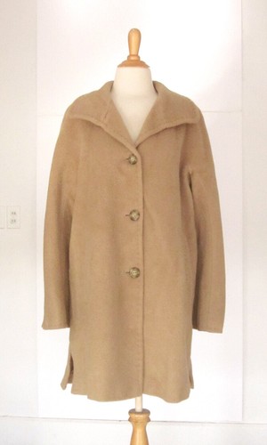 Talbots 100% Camel Hair Classic Car Coat Jacket 12
