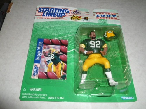 1997 Kenner Starting Lineup NFL SLU Figure Reggie White Green Bay Packers - Imagen 1 de 2