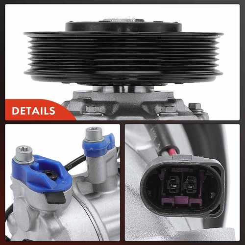 Compresor de aire acondicionado con embrague para Audi Q5 A4 Quattro S5 SQ5 S4 6SEU14C 80A816803E - Imagen 8 de 9