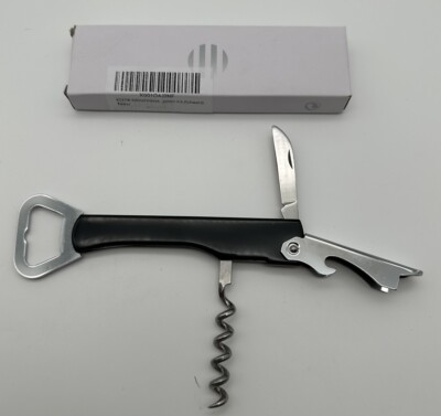 Sommeliemesser Kellnermesser Weinöffne Schwarz Flaschenöffner Neu OVP