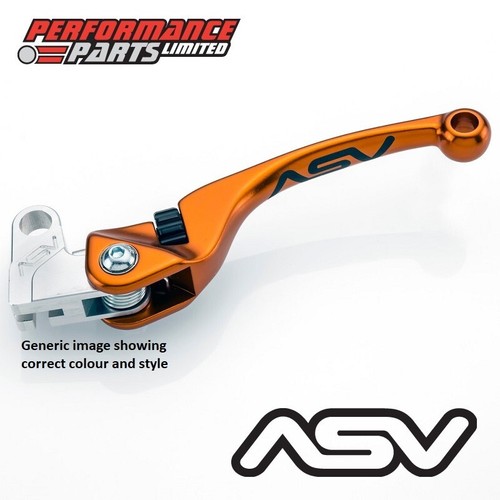 ASV F4 Orange Adjustable Levers Short Brake + Long Clutch for KTM 85 SX 2014 - Picture 4 of 9