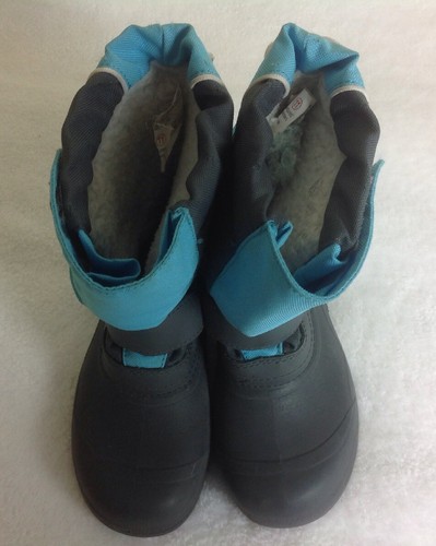 Kid's Tundra Snow Boots Sz 11 Aqua Blue Waterproof Warm Outdoor Fleece Lining - Bild 8 von 10