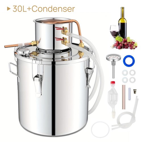 30L Home Alcohol Distiller Moonshinestill Water Wine Boiler Brewing Kit - Picture 2 of 10