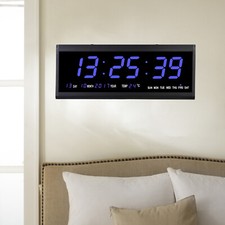 XXL Grosse LED digital Wanduhr mit Datum Temp...