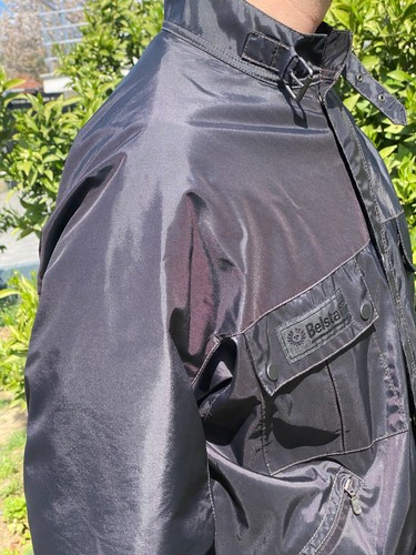 Belstaff Rider Jacket Short Motorcycle Windbreaker Bomber Biker Size XL - Picture 11 of 24