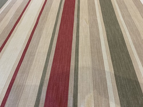 Laura Ashley Awning Stripe Raspberry Lichen Curtain Fabric SOLD PER METRE - Picture 8 of 8