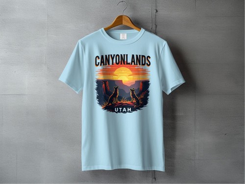 Canyonlands Utah Sunset with Wolves T-Shirts - Picture 41 of 106