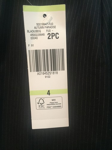 Nine West Skirt Suit 2-Piece Womens Size 4 Black Beige Pinstripe Career New - Picture 8 of 8