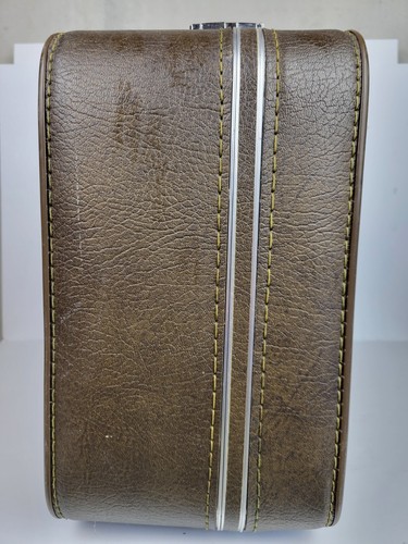 Vintage Skyway Suitcase Luggage 21x14x7 Green/ Brown Satin Lining Combo Lock - Picture 4 of 12