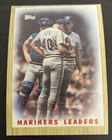 1987 Topps Baseball Mariners Leaders #156 PSA 9