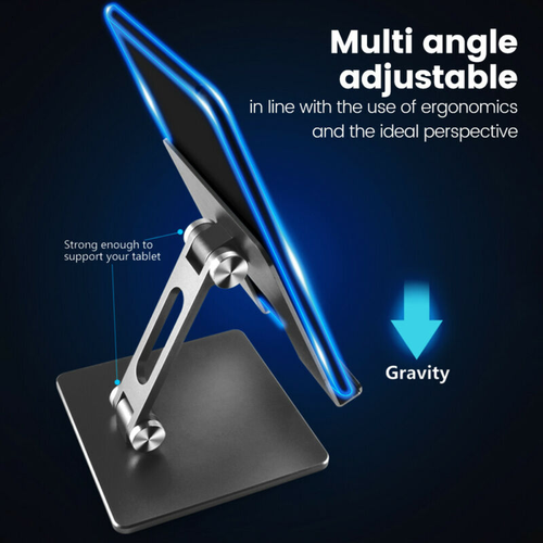 Fit iPad Air/ Mini iPhone Adjustable Aluminium Stand Holder Tablet Read Mount = - Picture 11 of 12