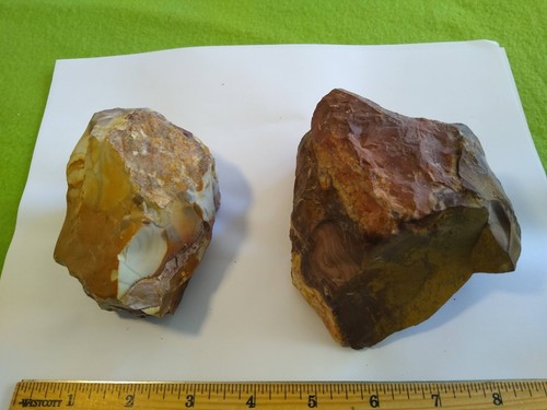 Willow Creek Jasper Rough- 2 pieces, over 3 lbs. total weight. - Picture 2 of 13
