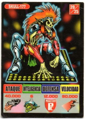 SKULL-117 20/25 MONSTERS CROMO KAOS THE GAME 1995 BOLLYCAO - Picture 1 of 2