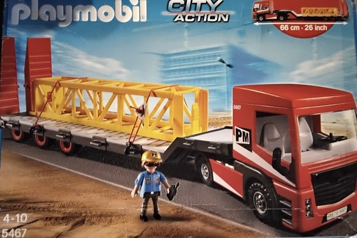 *-*Playmobil: Set 5466 Lkw, Tieflader, Bau Komplett und in OVP! Mit Radlader *-* - Bild 2 von 12