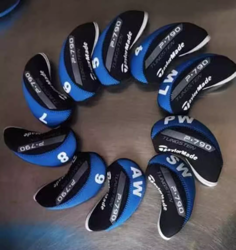Golf club cover Taylormade P790 Iron Cap Cover club head cover 10pcs/set Blue - Picture 6 of 6