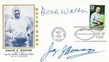 Jay Berwanger & Doak Walker Signed Auto First Day FDC Envelope - Cut 1st Heisman