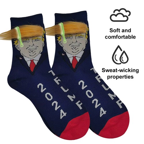 President Donald Trump Crew Socks Streetwear Hip Hop Skateboard Long Socks Funny - Picture 30 of 33