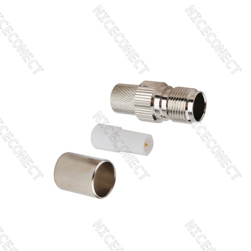 RP-TNC Crimp Buchse (Stecker Pin) RF Stecker für LMR400 RG8 RG213 RG214 Kabel - Bild 1 von 2