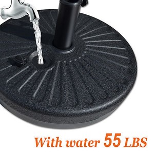 20 Round Water Filled Patio Umbrella Base Stand Parasol Sand Image Is Loading 20 039 Round Water Filled Patio Umbrella