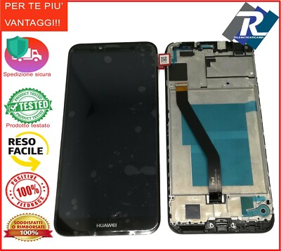 DISPLAY TOUCH SCREEN FRAME Per HUAWEI Y6 2018 ATU-L21 HONOR 7A AUM - Foto 6