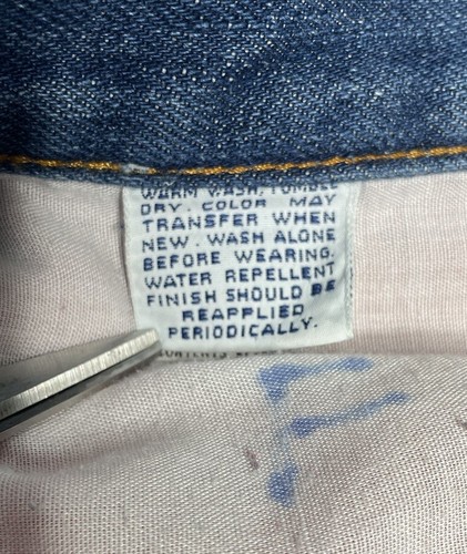 Vtg 80s Levis Jeans Men 32x32 Orange Tab Red Fleece Lined Made In USA 39103 2517 - Picture 5 of 21