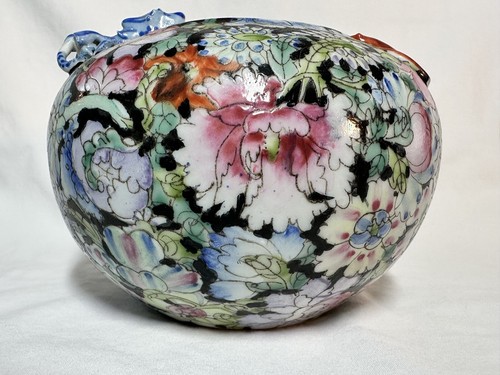 Antique Chinese Export Porcelain Wash Bowl vintage Asian Old China Missing Leg - Picture 11 of 24
