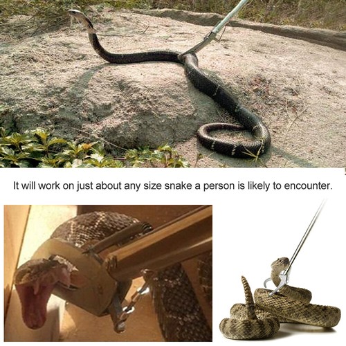 47" Collapsible Snake Tongs Reptile Catcher+Anti Bite Snake Legging Gaiters+Bag - Picture 6 of 25