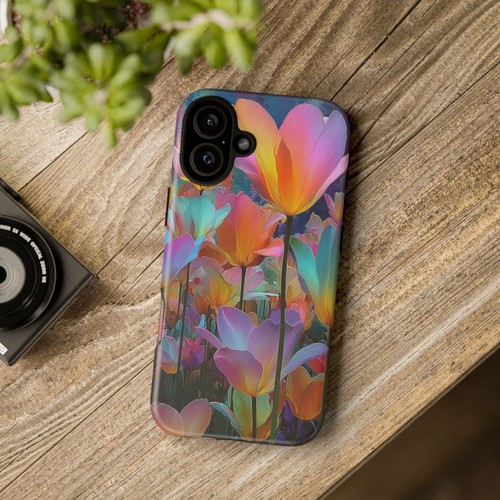 Iridescent Tulip Flowers - Phone Cover Case for iPhone, Galaxy, Pixel - 第 29/281 張圖片