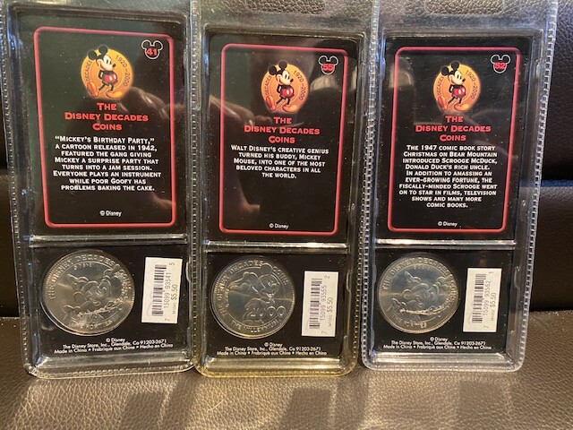 The Disney Decades Coins Complete Album Collection ALL 55