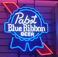 New Pabst Blue Ribbon Beer Lamp Neon Light Sign 20"x16" With HD Vivid Printing