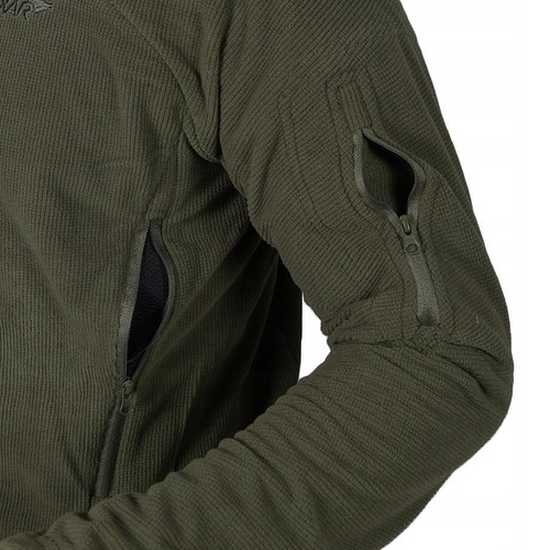 Texar Conger Fleece Sweatshirt Jacke Jagd warm weich mit Reißverschluss taktisch grün - Bild 7 von 7