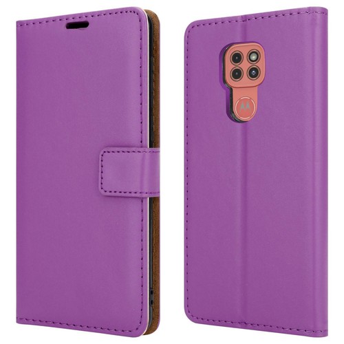 For Motorola Moto G9 Play Genuine Leather Wallet Flip Case Cover + Screen Guard - Picture 18 of 21