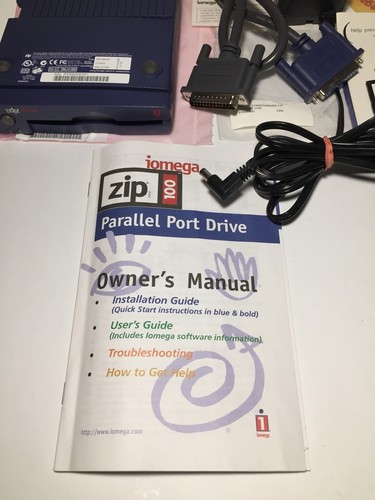 Iomega Zip 100 Z100P2 External Drive with Power Supply & Manual - Afbeelding 7 van 9