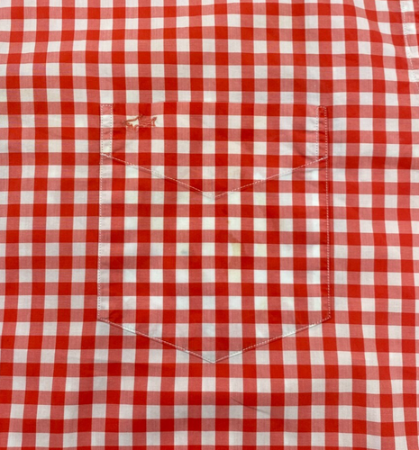 Herren Yachthemd rot orange kariert Paul & Shark Größe 45 XXXL 3XL Logo B - Bild 7 von 16