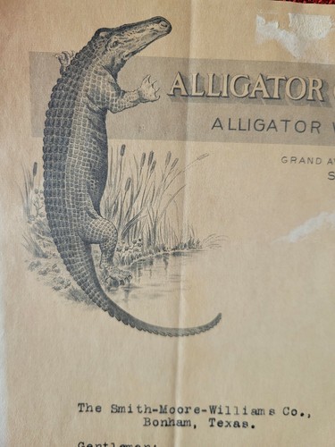 1917 L. A. Burch LETTERHEAD Saint Louis Missouri ALLIGATOR OIL CLOTHING COMPANY - Bild 2 von 2