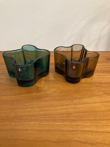 iittala Alvar Aalto TEAL grün und sand Kerzenhalter Teelichthalter - Bild 6 von 15