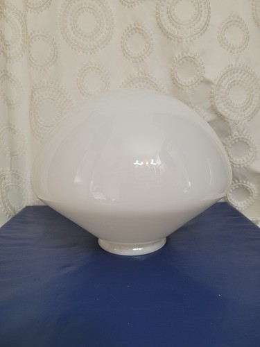 Antique Schoolhouse Light Industrial Milk Glass Ceiling Shade VTG Art Deco - Picture 2 of 5