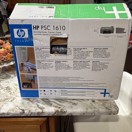 New HP PSC 1610 All-In-One Inkjet Printer Scanner Copier Silver Open Box - Picture 15 of 18