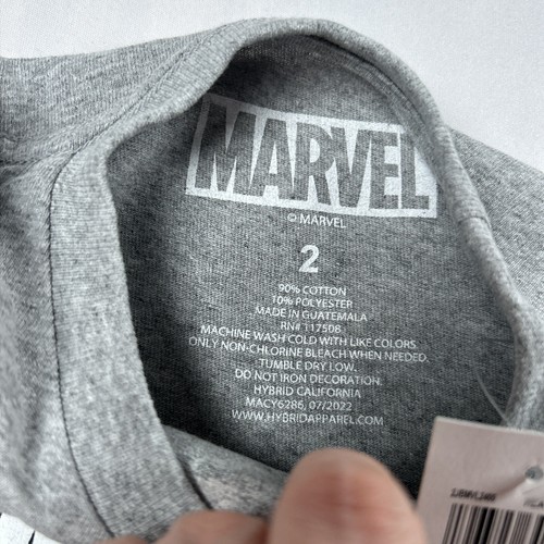 Marvel Boys Size 2 Toddler Kids Gray Tshirt Superhero Spider-Man NWT - Picture 3 of 7