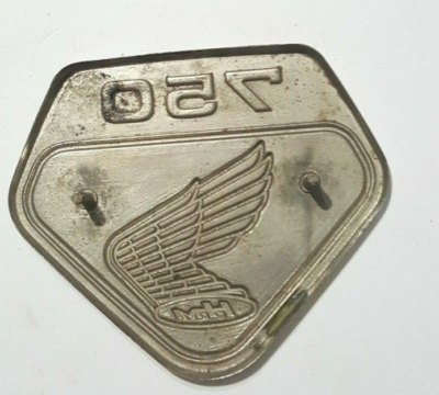 Honda CB750 Side Cover Wing Emblem Badge Black NOS 87124-300-020