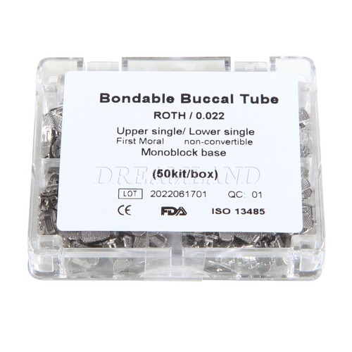 50 Sets/Box Dental Orthodontic 1st Molar Non-convertible Roth 0.22 Buccal Tube A - Picture 11 of 11